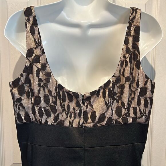 Jones New York Black/ Nude Lace‎ Sleeveless Empire Waist  Dress Sz 12 Nwt - Picture 7 of 14